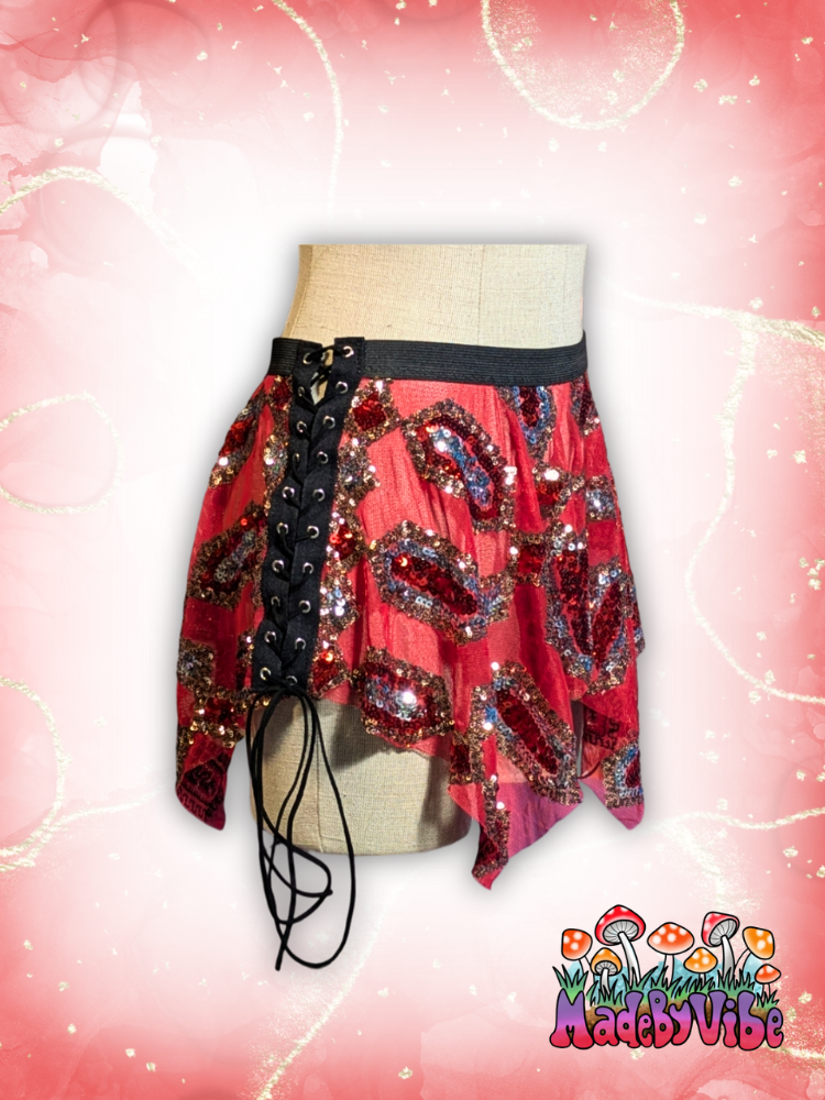 Royal Ruby Pixie Skirt - Ready to Ship