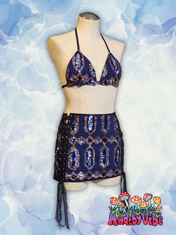 Sapphire Triangle Halter Top - Ready to Ship