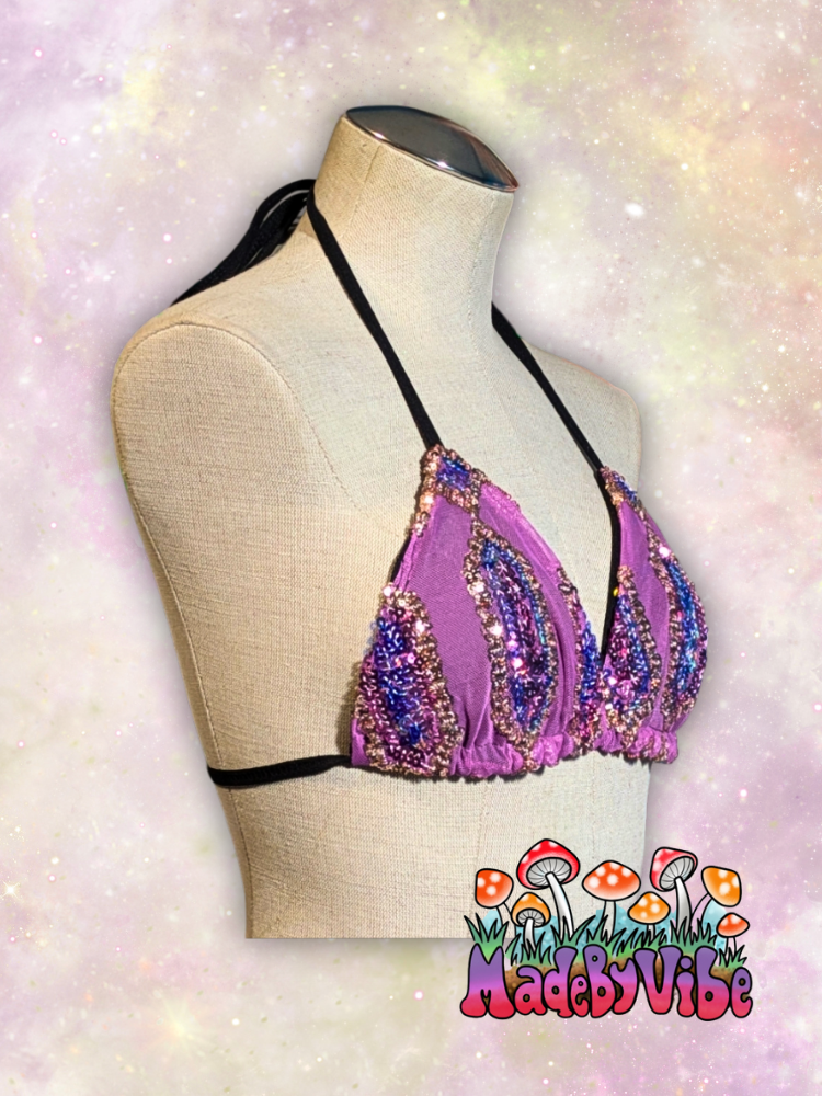 Mystic Amethyst Triangle Halter Top - Ready to Ship