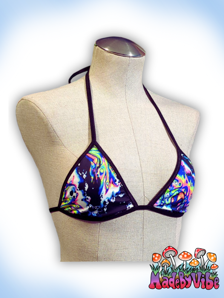 Oil Slick Mini Bikini Top - Ready to Ship