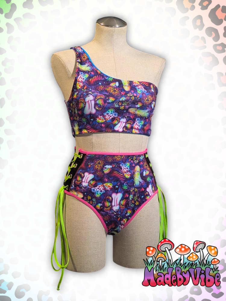 LF Dongs Lace Up Rave Bottoms - Ready to Ship