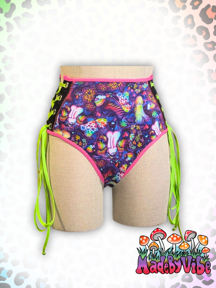 LF Dongs Lace Up Rave Bottoms - Ready to Ship