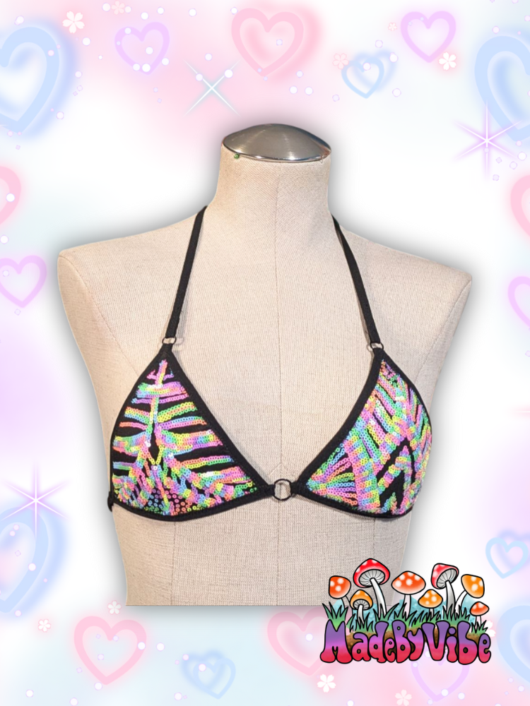 Nostalgic Neon Mini Bikini Top - Ready to Ship