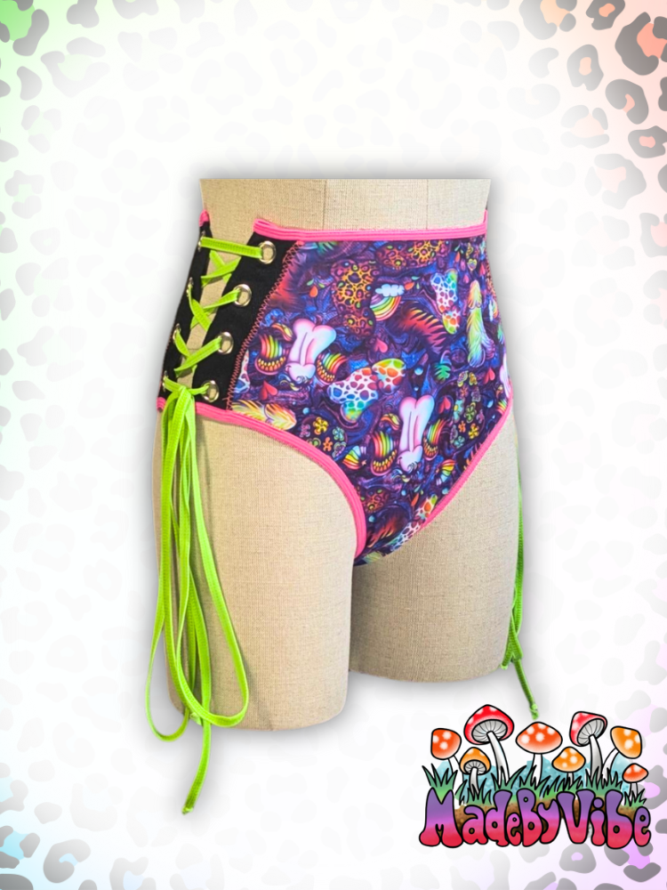 LF Dongs Lace Up Rave Bottoms - Ready to Ship