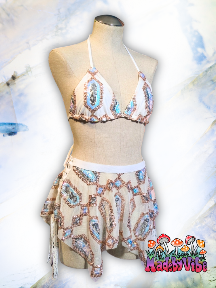 Moonstone Triangle Halter Top - Ready to Ship