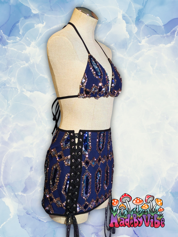 Sapphire Triangle Halter Top - Ready to Ship