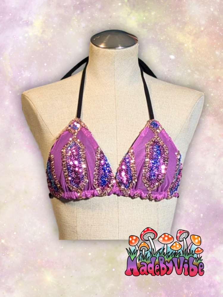 Mystic Amethyst Triangle Halter Top - Ready to Ship
