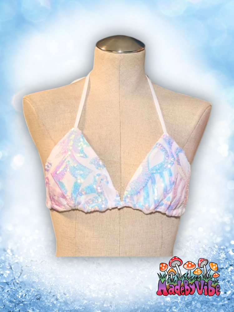 Icy Prism Triangle Halter Top - Ready to Ship