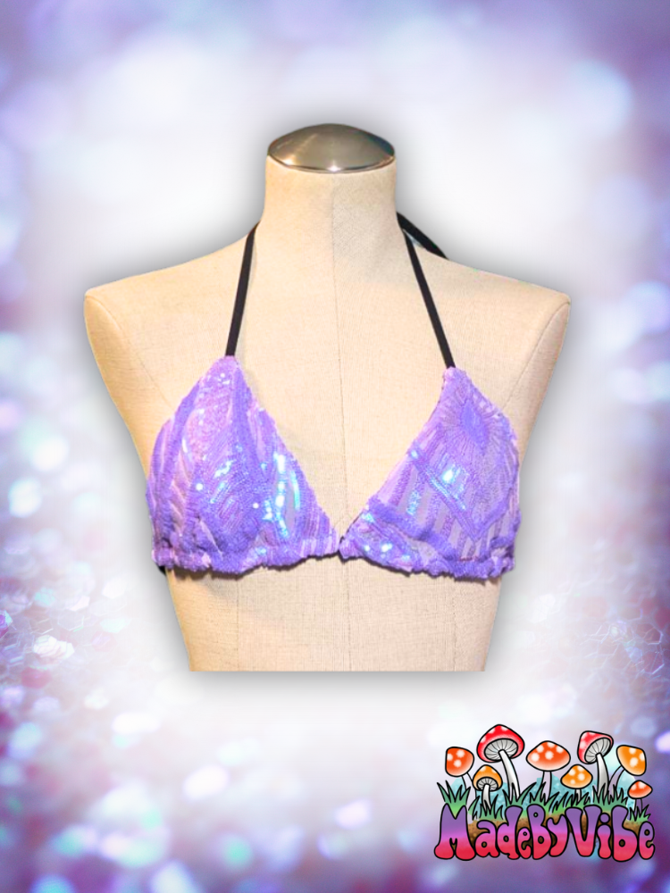 Lavender Haze Triangle Halter Top - Ready to Ship