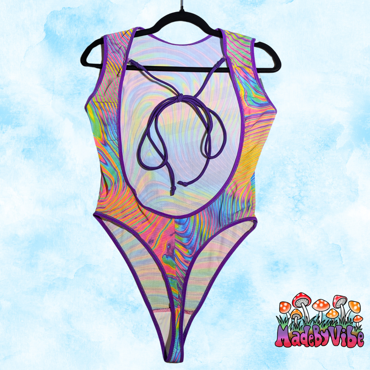 Prismatic Mesh Bodysuit - Ready to Ship