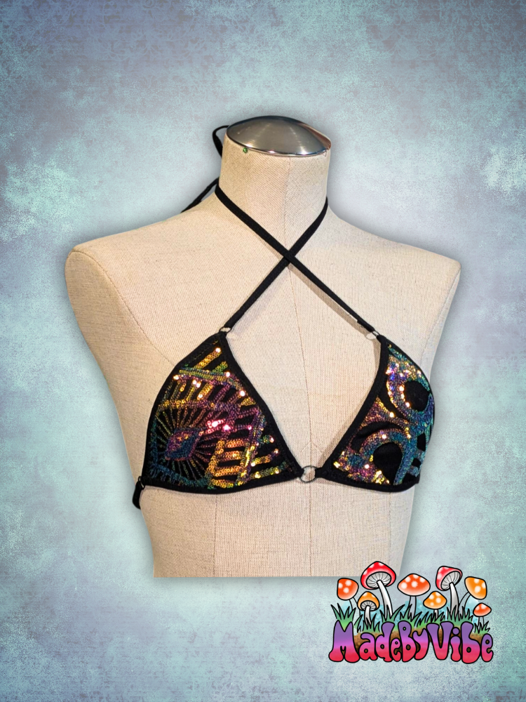 Midnight Aurora Mini Bikini Top - Ready to Ship