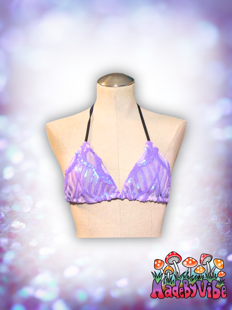 Lavender Haze Triangle Halter Top - Ready to Ship