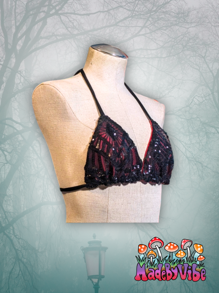 Vampira Triangle Halter Top - Ready to Ship