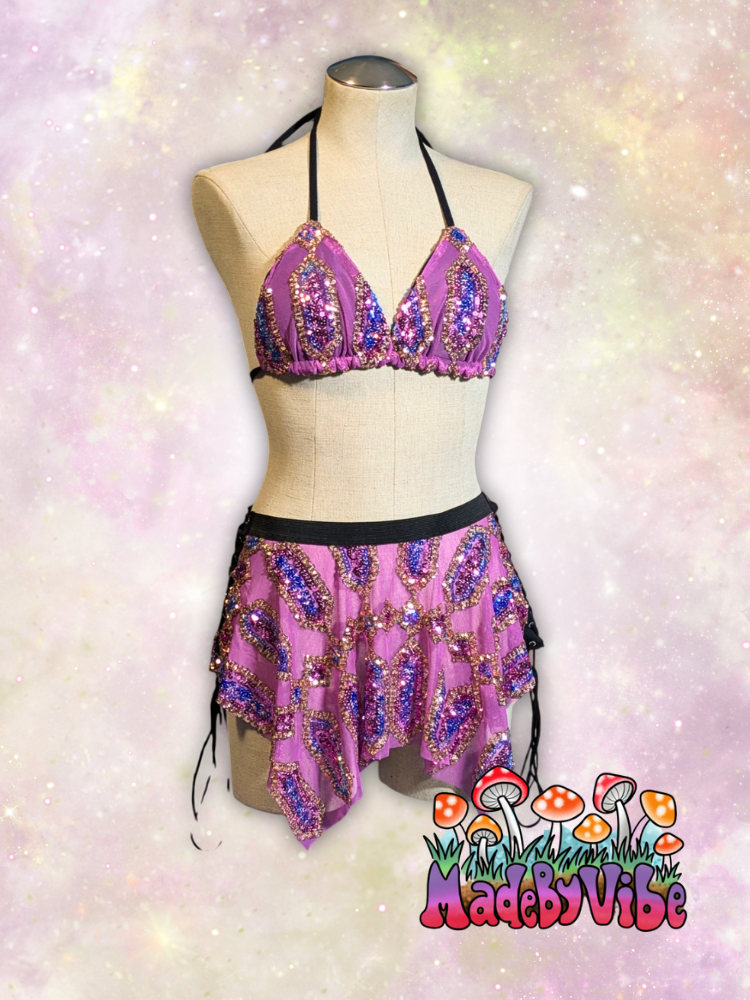 Mystic Amethyst Triangle Halter Top - Ready to Ship