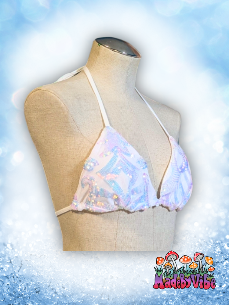 Icy Prism Triangle Halter Top - Ready to Ship