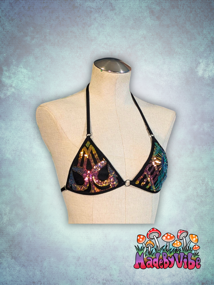 Midnight Aurora Mini Bikini Top - Ready to Ship