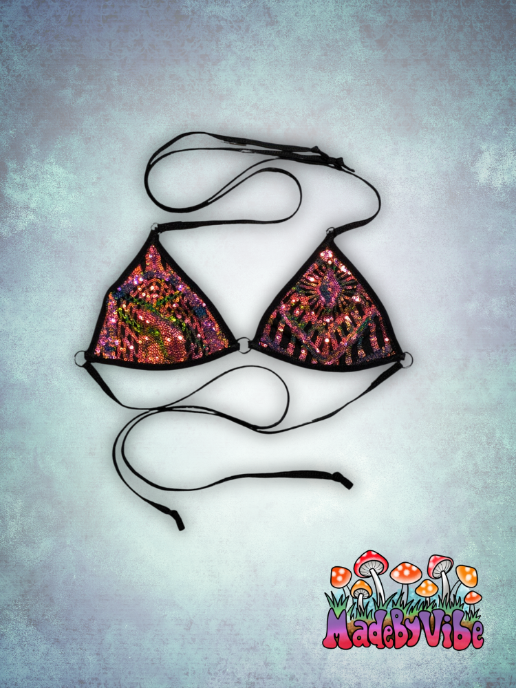 Midnight Aurora Mini Bikini Top - Ready to Ship