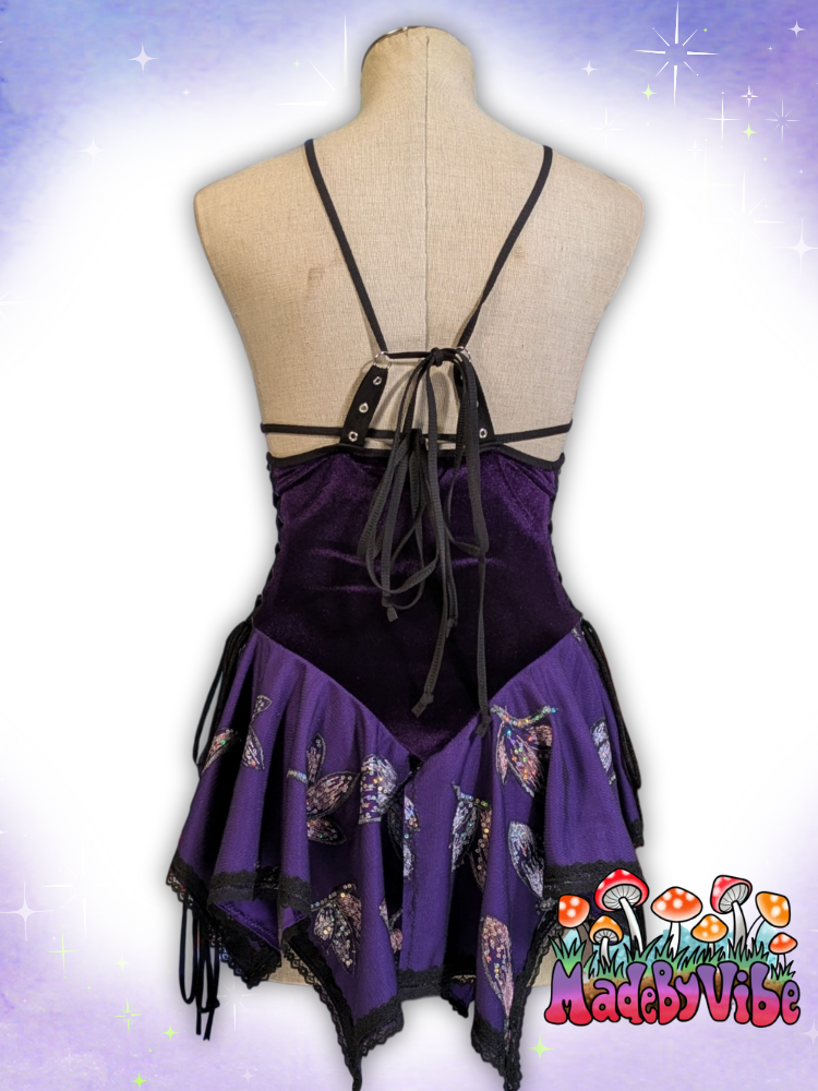 Purple Dragonfly Fairy Dress - Size Medium - Ready to Ship