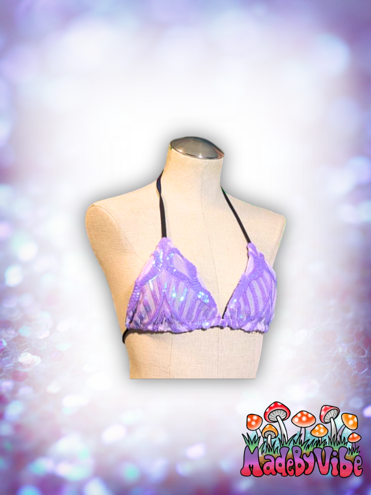 Lavender Haze Triangle Halter Top - Ready to Ship