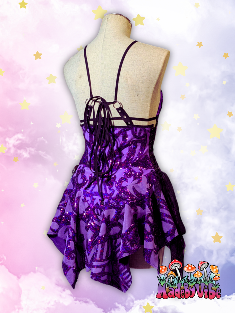 Violet Dreamscape Sequin Fairy Dress - Size Large - Ready to Ship
