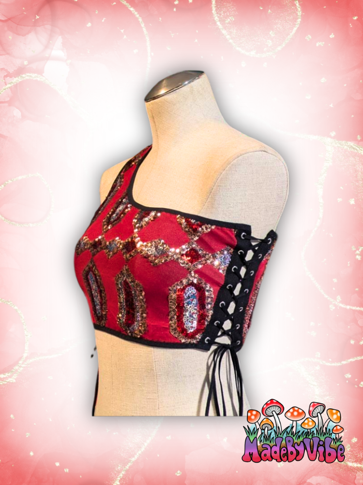 Royal Ruby One Shoulder Top - Ready to Ship