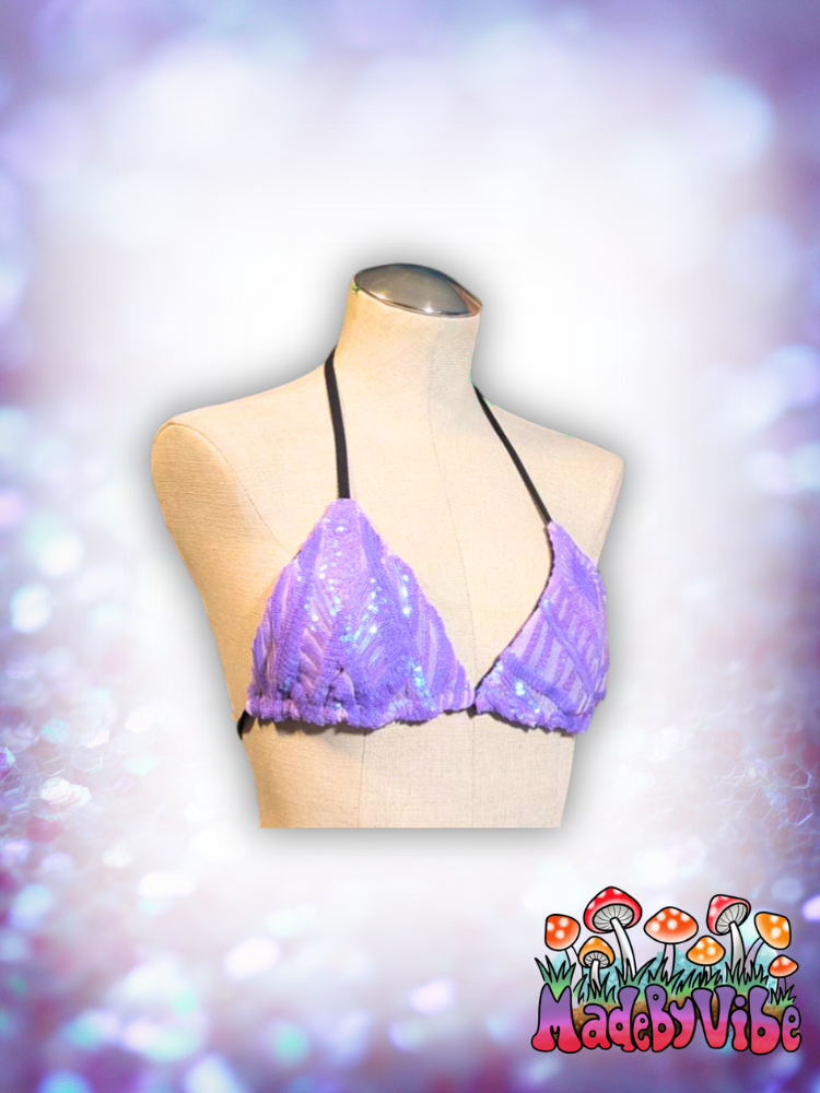 Lavender Haze Triangle Halter Top - Ready to Ship