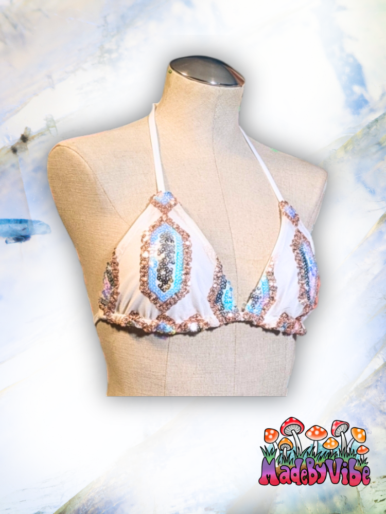 Moonstone Triangle Halter Top - Ready to Ship
