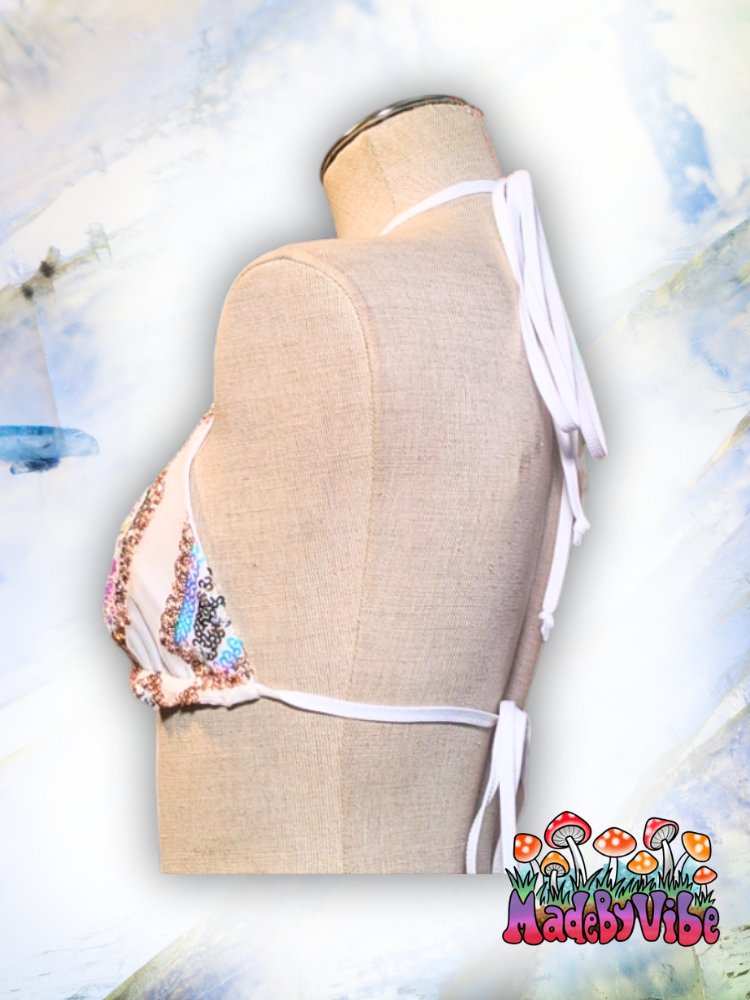 Moonstone Triangle Halter Top - Ready to Ship