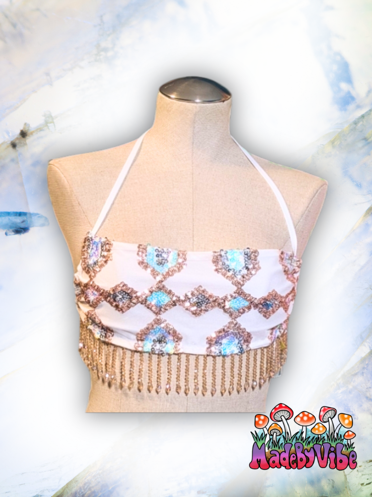 Moonstone Cowl Neck Halter Top - Ready to Ship