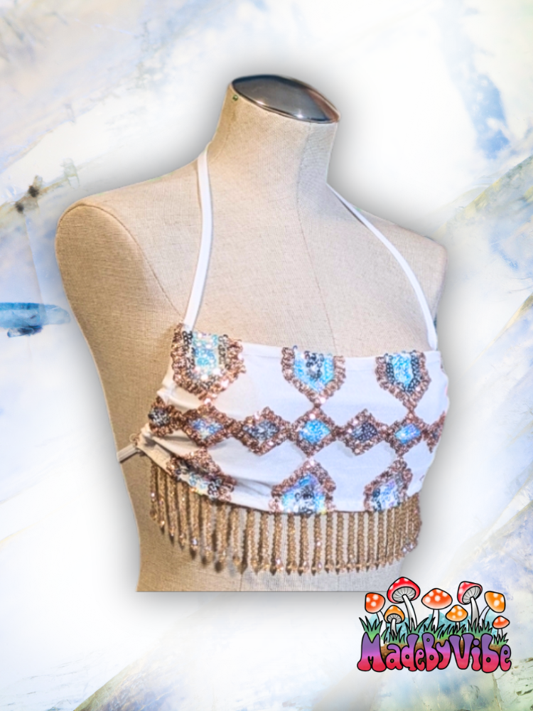 Moonstone Cowl Neck Halter Top - Ready to Ship