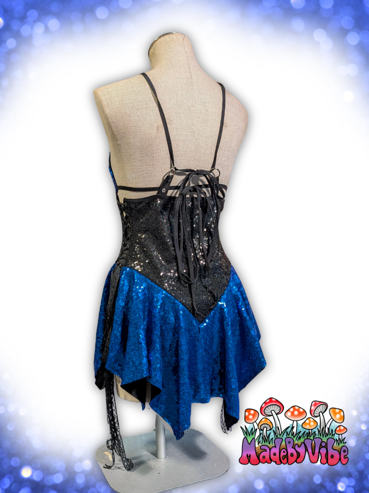 Blue & Black Sequin Fairy Dress - Ready to Ship