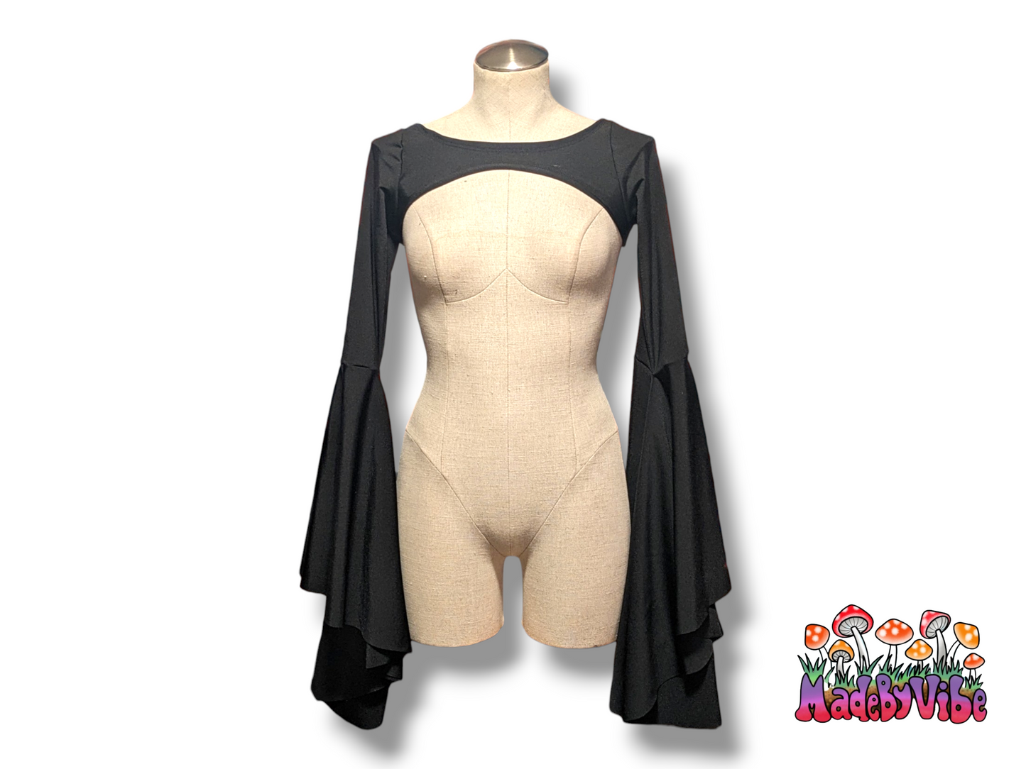 Dramatic Flare Sleeve Spandex Shrug - Made to Order