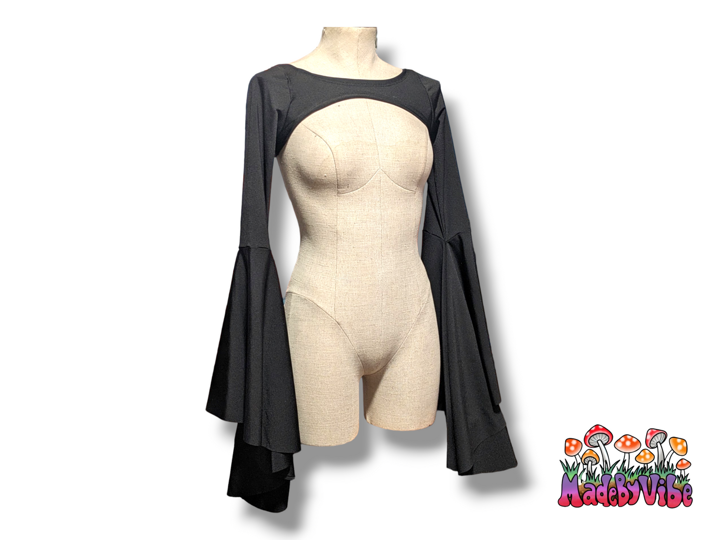 Dramatic Flare Sleeve Spandex Shrug - Made to Order