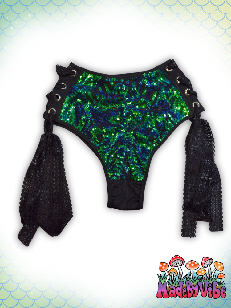 Dragon Queen Lace Up Rave Bottoms - Ready to Ship