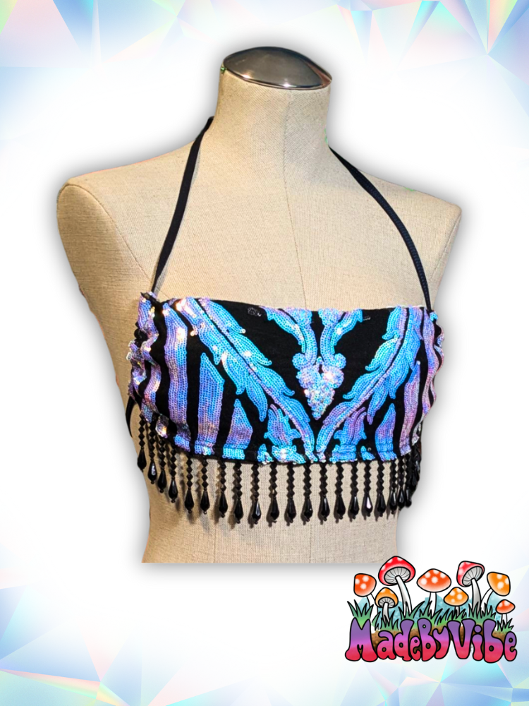 Opal Treasure Cowl Neck Halter Top - Ready to Ship