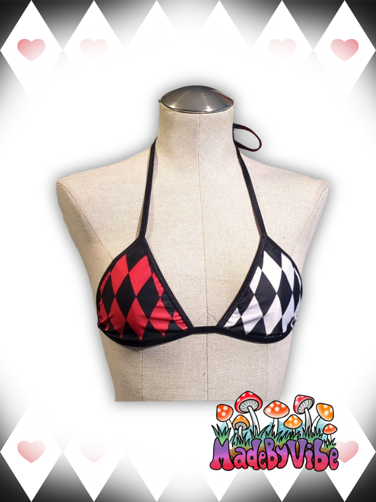 Harlequin Mini Bikini Top - Ready to Ship