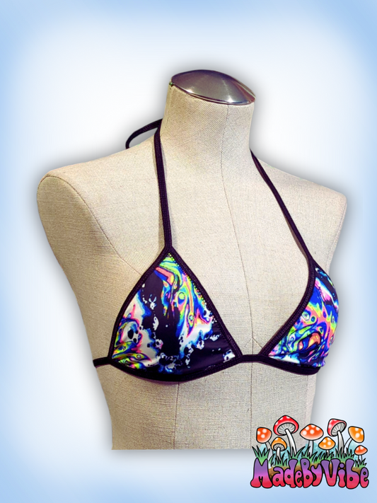 Oil Slick Mini Bikini Top - Ready to Ship