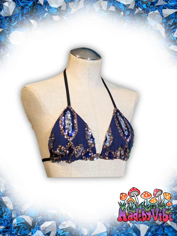 Sapphire Triangle Halter Top - Ready to Ship