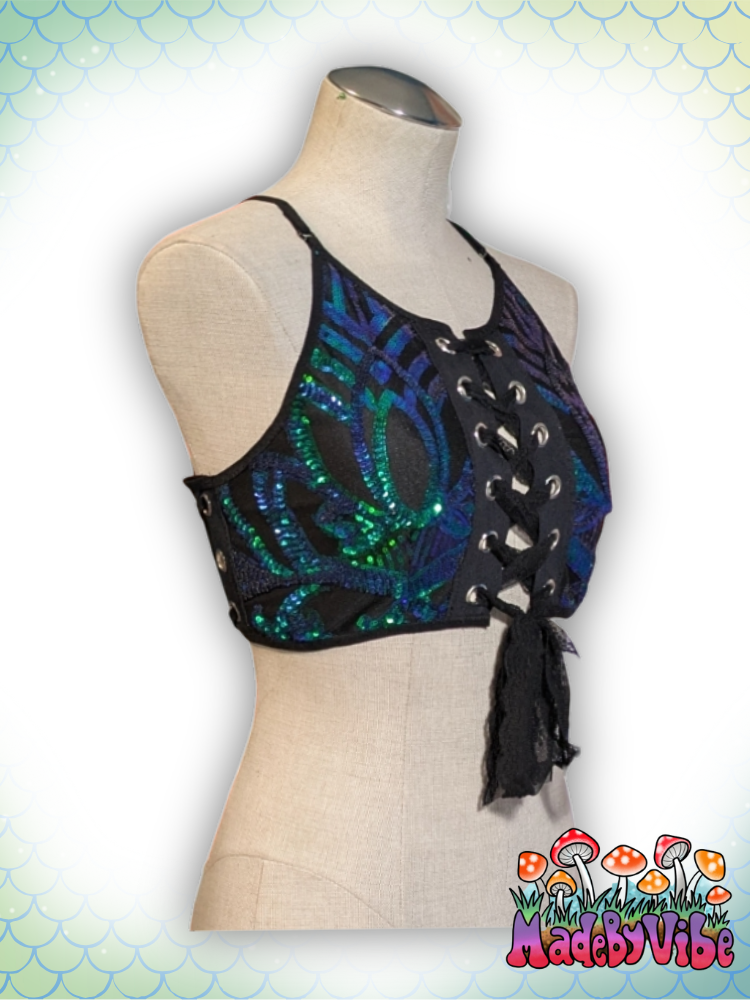 Dragon Queen Lace Up Backless Crop Top - Made to Order