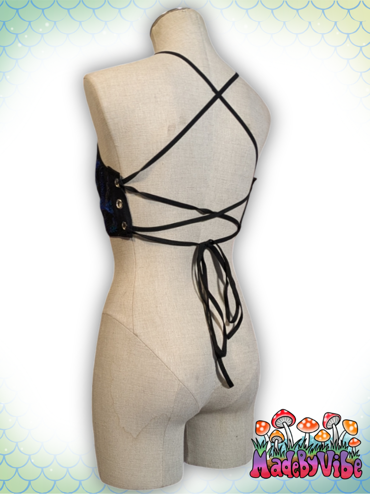 Dragon Queen Lace Up Backless Crop Top - Made to Order