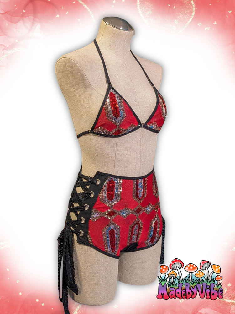 Royal Ruby Mini Bikini Top - Ready to Ship