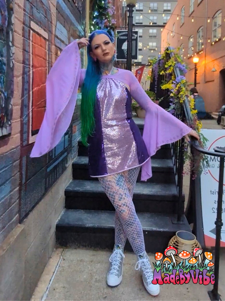 Brown Mesh Dramatic Flare Sleeve Shrug - Ready to Ship