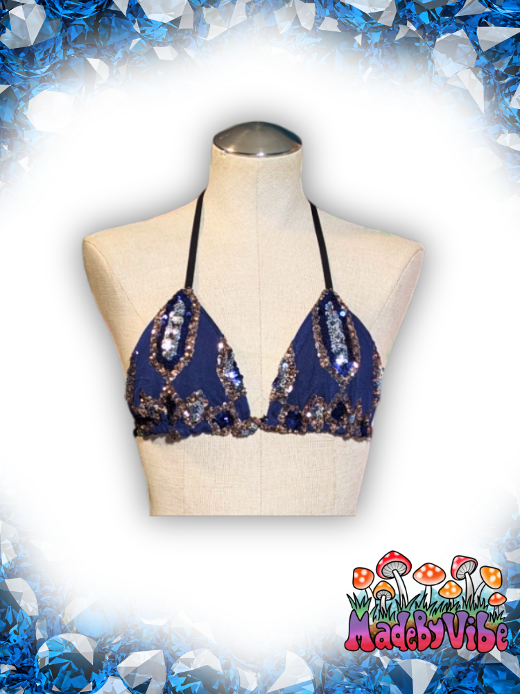 Sapphire Triangle Halter Top - Ready to Ship