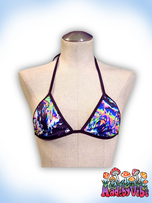 Oil Slick Mini Bikini Top - Ready to Ship