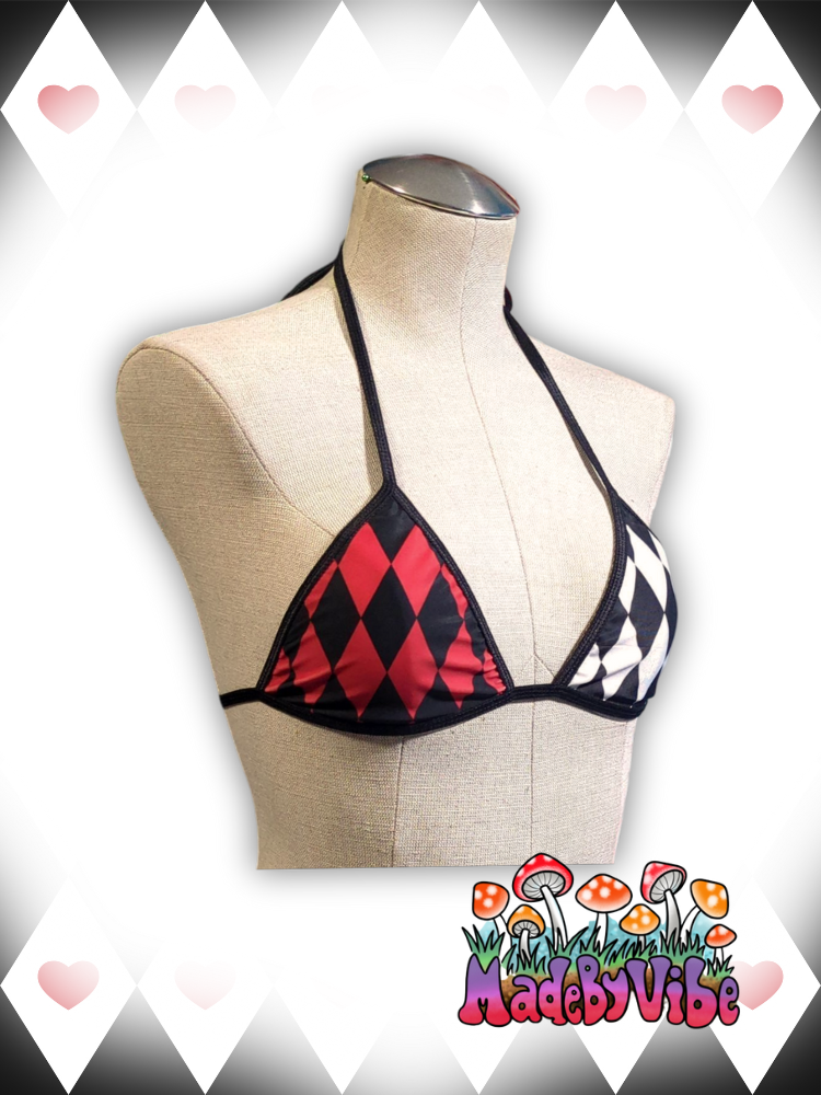 Harlequin Mini Bikini Top - Ready to Ship