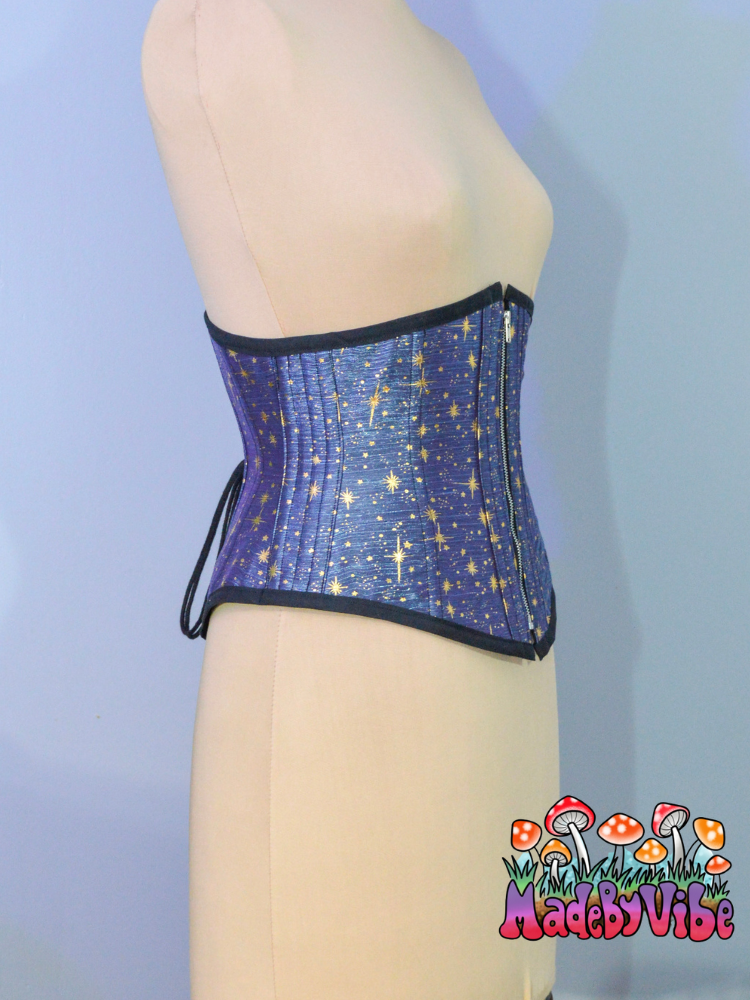 Indigo Celestial Underbust Corset