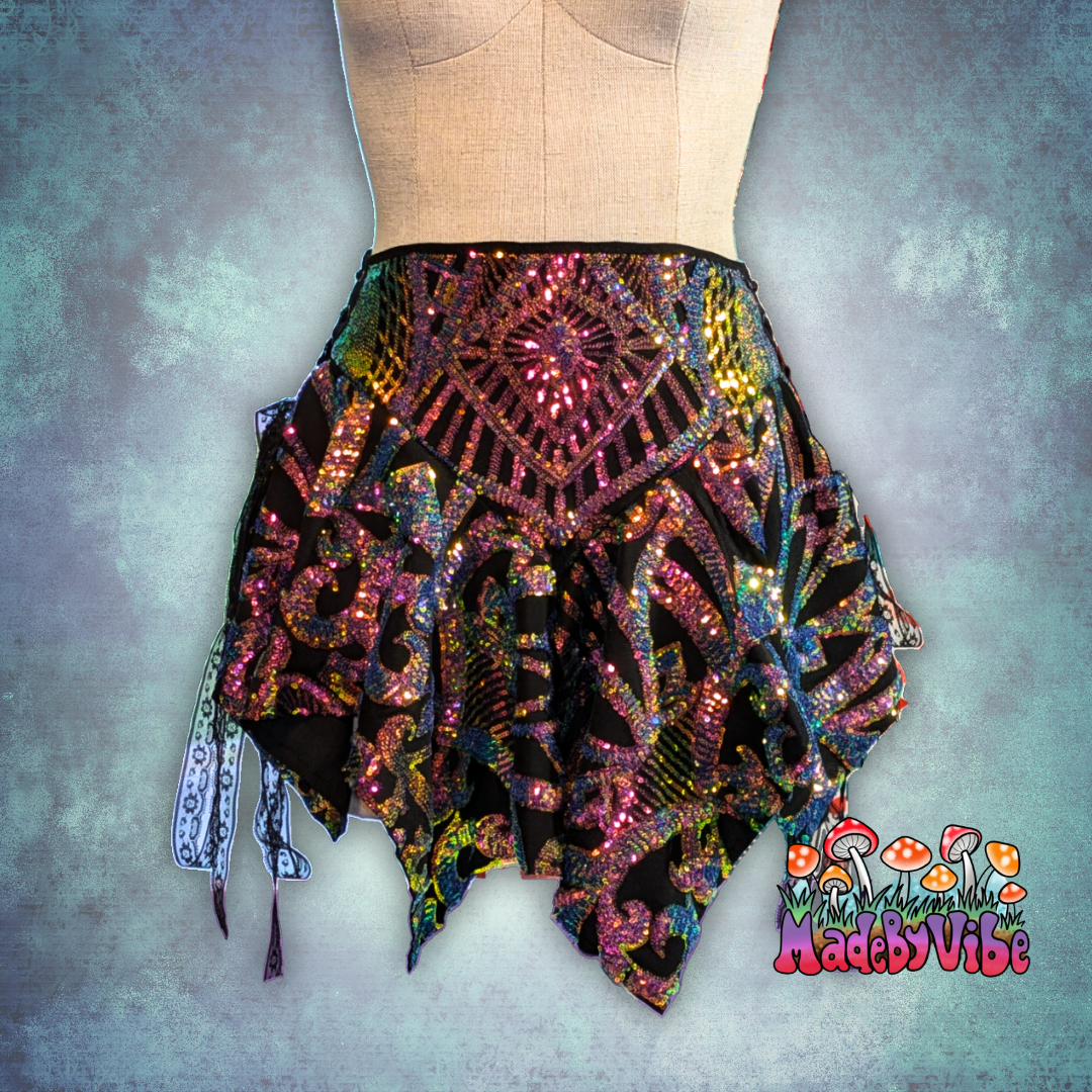 Midnight Aurora Lined Fairy Skirt - Ready to Ship