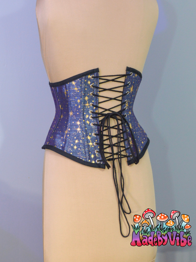 Indigo Celestial Underbust Corset