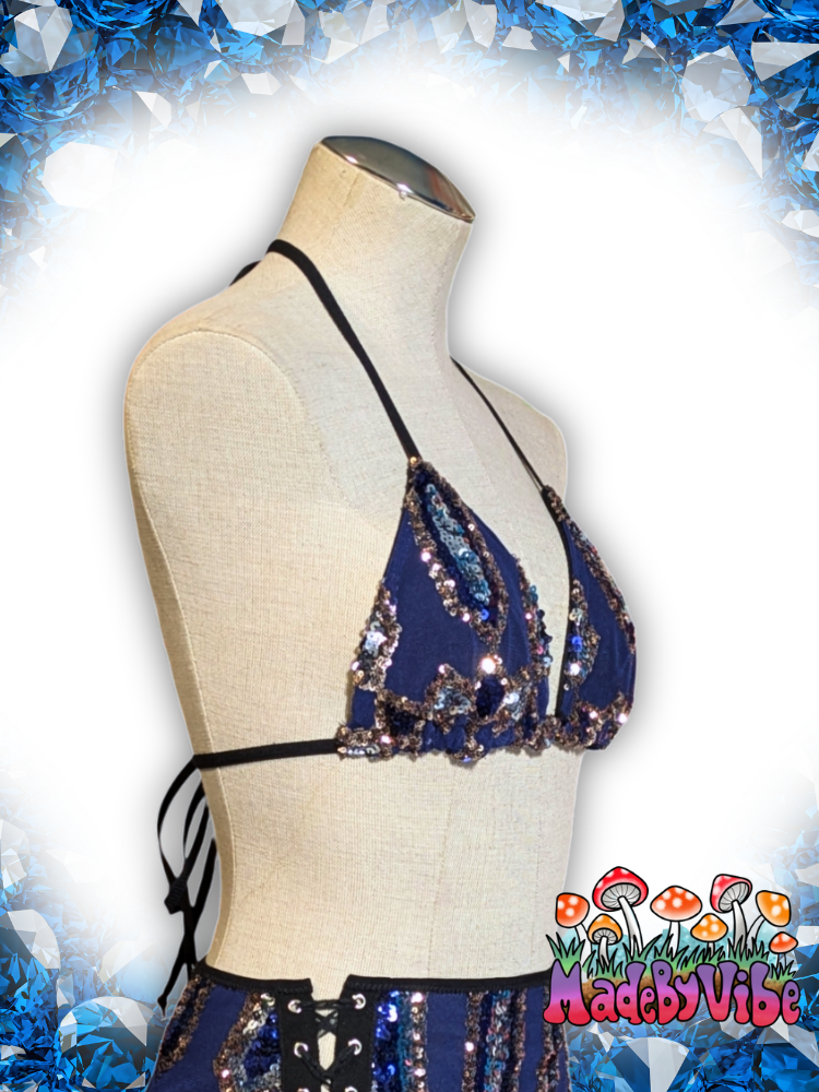 Sapphire Triangle Halter Top - Ready to Ship