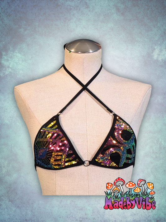 Midnight Aurora Mini Bikini Top - Ready to Ship